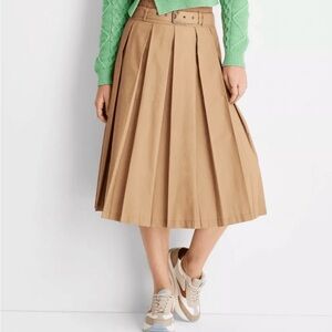 Elegant Tan A-Line Skirt